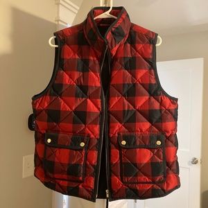 J. Crew Buffalo check vest size L